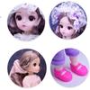 30CM Mini Movable 23Jointed Doll Girls Toy 3D Big Eyes BJD Princess Full Outfits Dresses  Collection Childrens Doll Gift