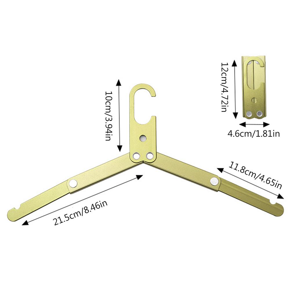 Multifunction Folding Aluminum Alloy Travel Hanger Portable Coat Hanger Clothes Hanger Travel Clothes Hanger for Outdoor