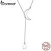 New Arrival Fashion 925 Sterling Silver Moon and Star Tales Chain Link Pendant Necklaces