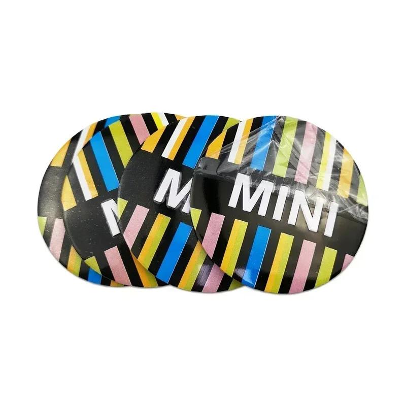 4 шт. Наклейки на центральные колпачки дисков для Mini Cooper JCW R50 R52 R53 R56 R57 R58 R60 MINI CLUBMAN COUNTRYMAN Аксессуары