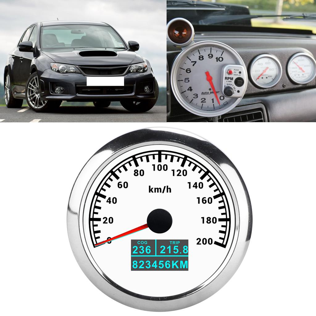 GPS Speedometer Pointer Tachometer 3in1 IP67 Waterproof COG Trip Single Mileage for Car Truck Boat 9‑32V DC