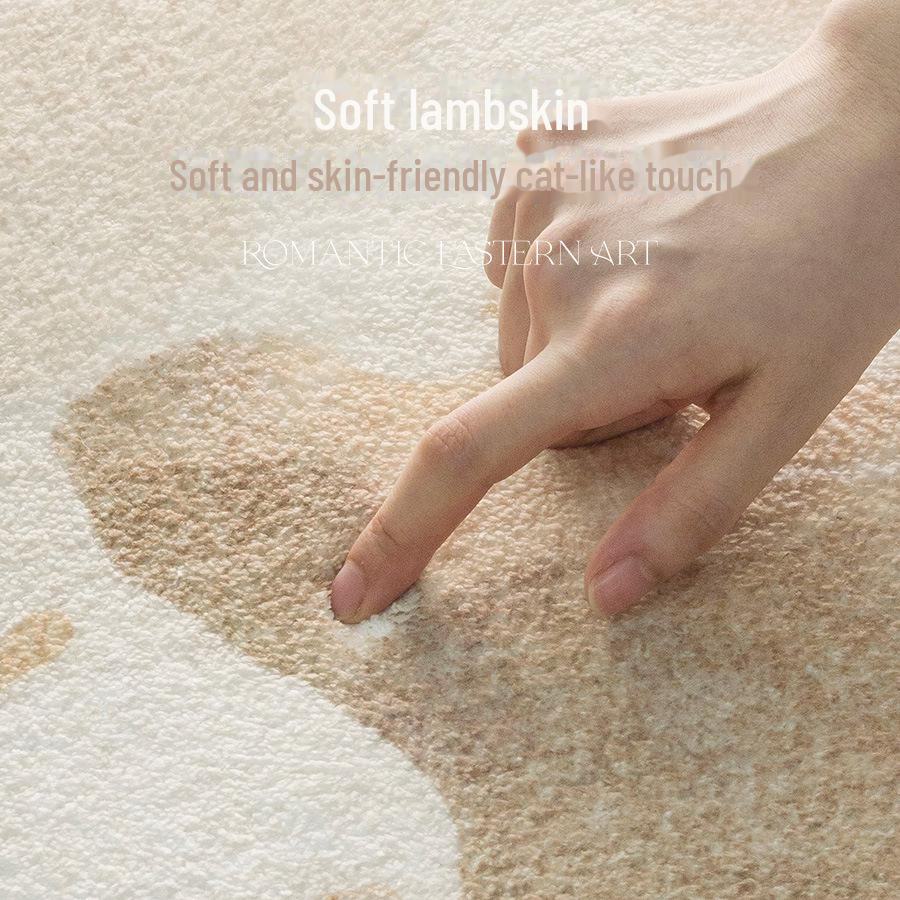 Ковер из овчины в стиле ваби-саби: Толстая, длинная полоса для спальни, дивана или журнального столика