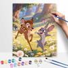 Disney digital oil painting art painting handmade diy home decorations forest deer rabbit friendship