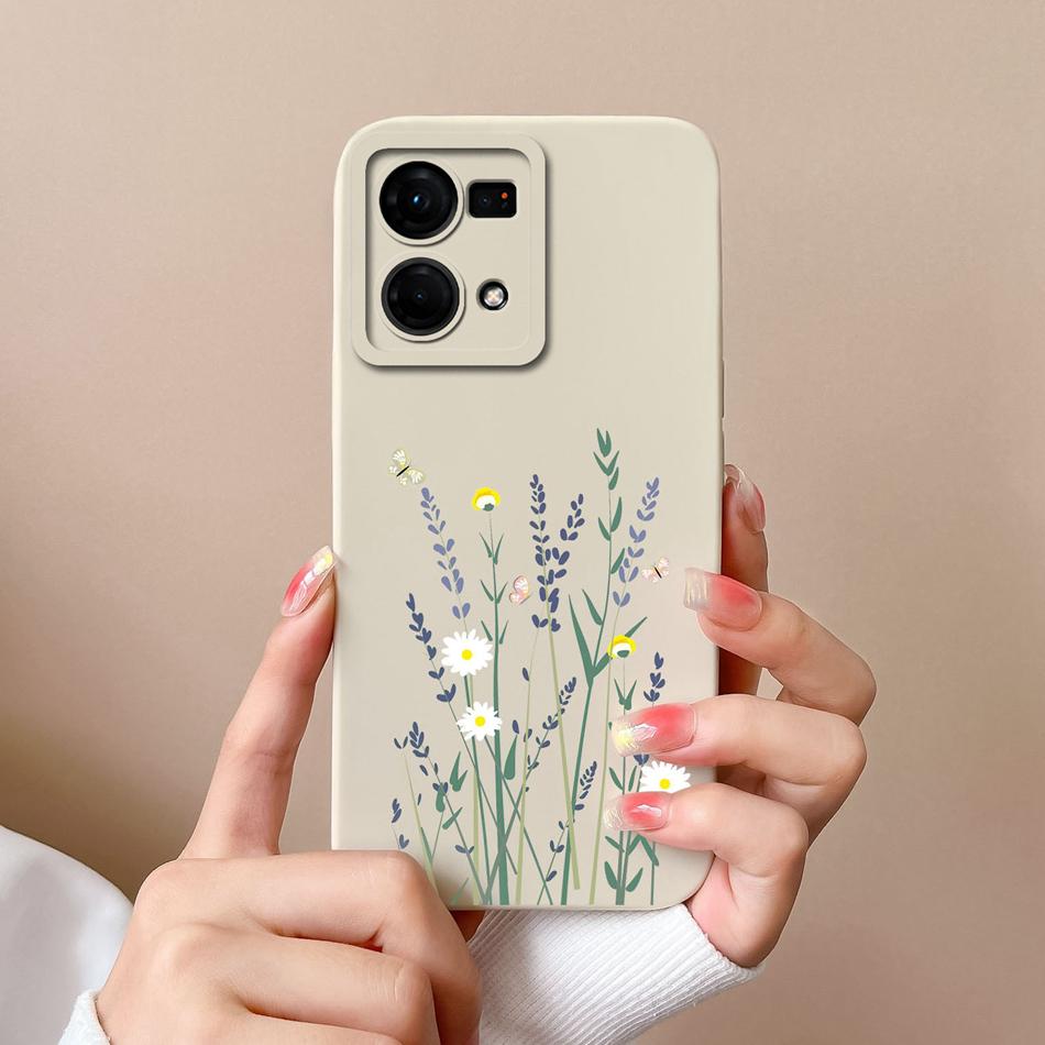 Чехол для OPPO Reno7 7 Lite Pro 7Z Креативный Мягкий Жидкий Силикон Полная Защита Ударопрочный Задняя Крышка Телефона для OPPO Reno 7 Z Pro