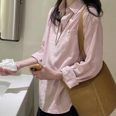 Новый дизайн-сенсорная рубашка для женщин для весенней и летней носки, французский нишевый топ с длинным рукавом