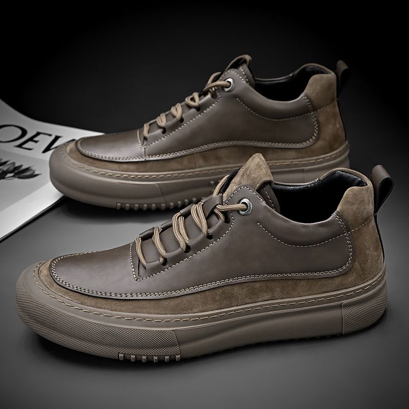 Мужские кожаные высокие кеды Martin Boots