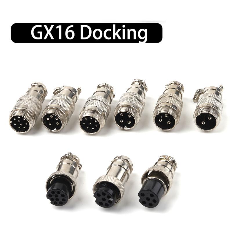 1PCS GX16 2/3/4/5/6/7/8/9/10 Pin Male Female Docking Aviation Plug Socket Circular Connectors Cable butt joint push-in Port Plug Connectors 4