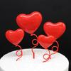 Plastic Heart Cake Flag Cupcake Pennant Valentine's Day Cake Topper Cake Decoration Party Supplies