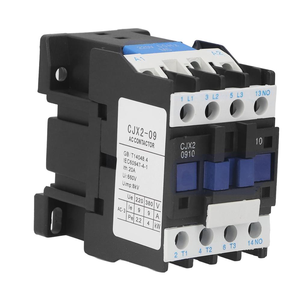 Катушка контактора переменного тока НО для управления питанием двигателя, индикаторы CJX2‑0910 220В 50Гц 9А