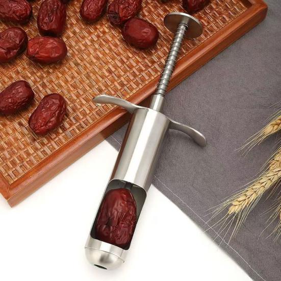 Многофункциональный инструмент для удаления косточек из фиников, вишни, оливок, слив из нержавеющей стали. Эргономичный, нержавеющий, незаменимый кухонный инструмент.