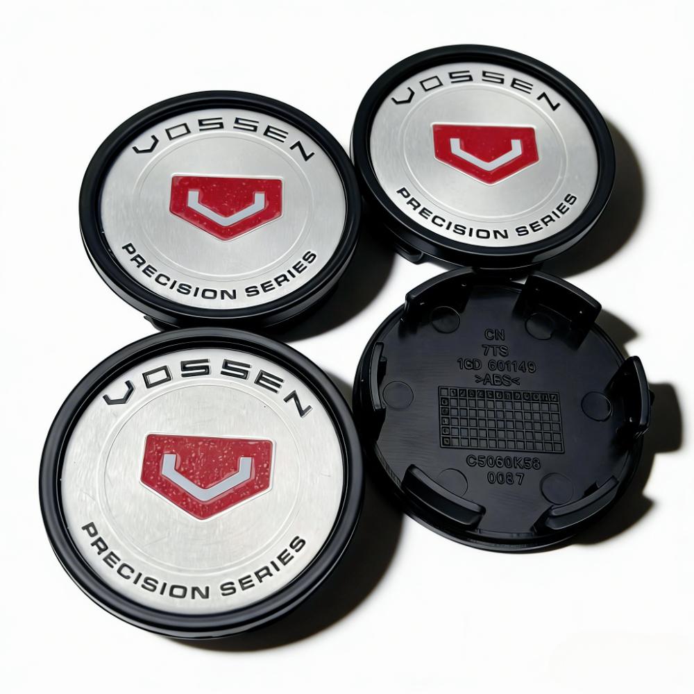 4pcs VOSSEN Logo Emblem Car Wheel Center Caps O.D 58MM Clips 53MM Wheels Hub Cap Rim Hubcaps Dust Cover Replace Car Accessories