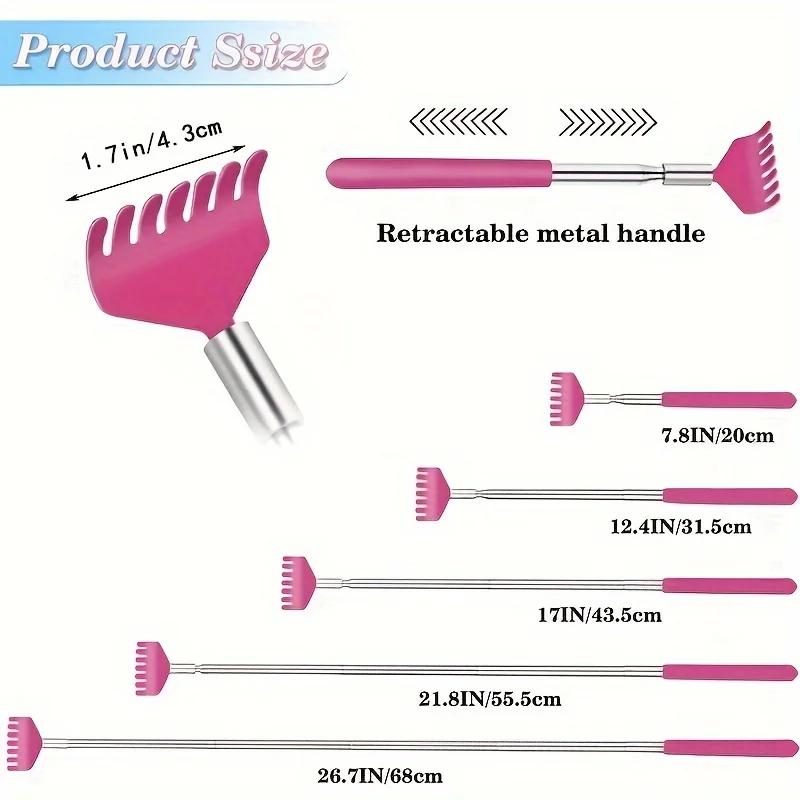 Набор из 4 штук выдвижных металлических чесалок для спины, мгновенное облегчение зуда, выдвижной и портативный телескопический инструмент для чесания для мужчин и женщин