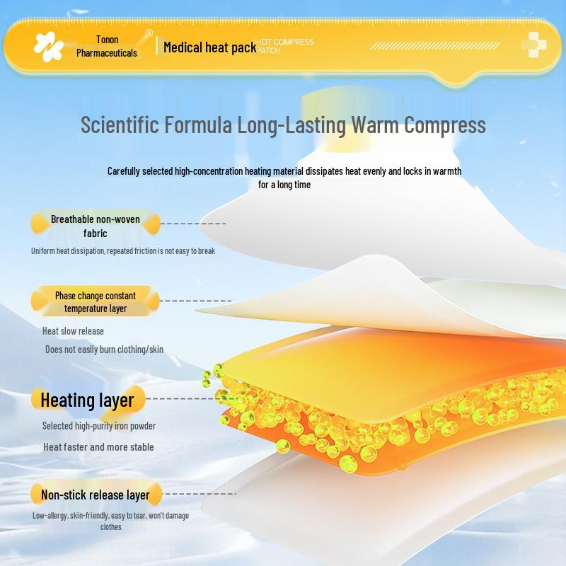 Саморазогревающаяся пластырь Tu Neng для снятия боли, уменьшения отеков и улучшения кровообращения.