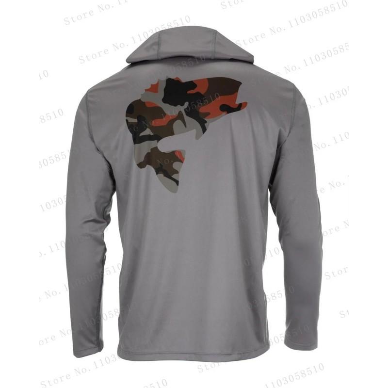 UPF 50 Quick-Dry Breathable Long Sleeve Sun Protection Hooded Shirt Fishing Outdoor Sports Surfing Diving
