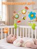 Developing arc and hanging rattles toys for newborn babies on a stroller and cot