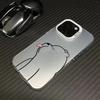 Серебристый IMD-чехол с высунутым языком для Samsung Galaxy S25 S24 S23 Ultra S22 Plus S21 FE A55 A54 A53 A35 A15 A14 A16