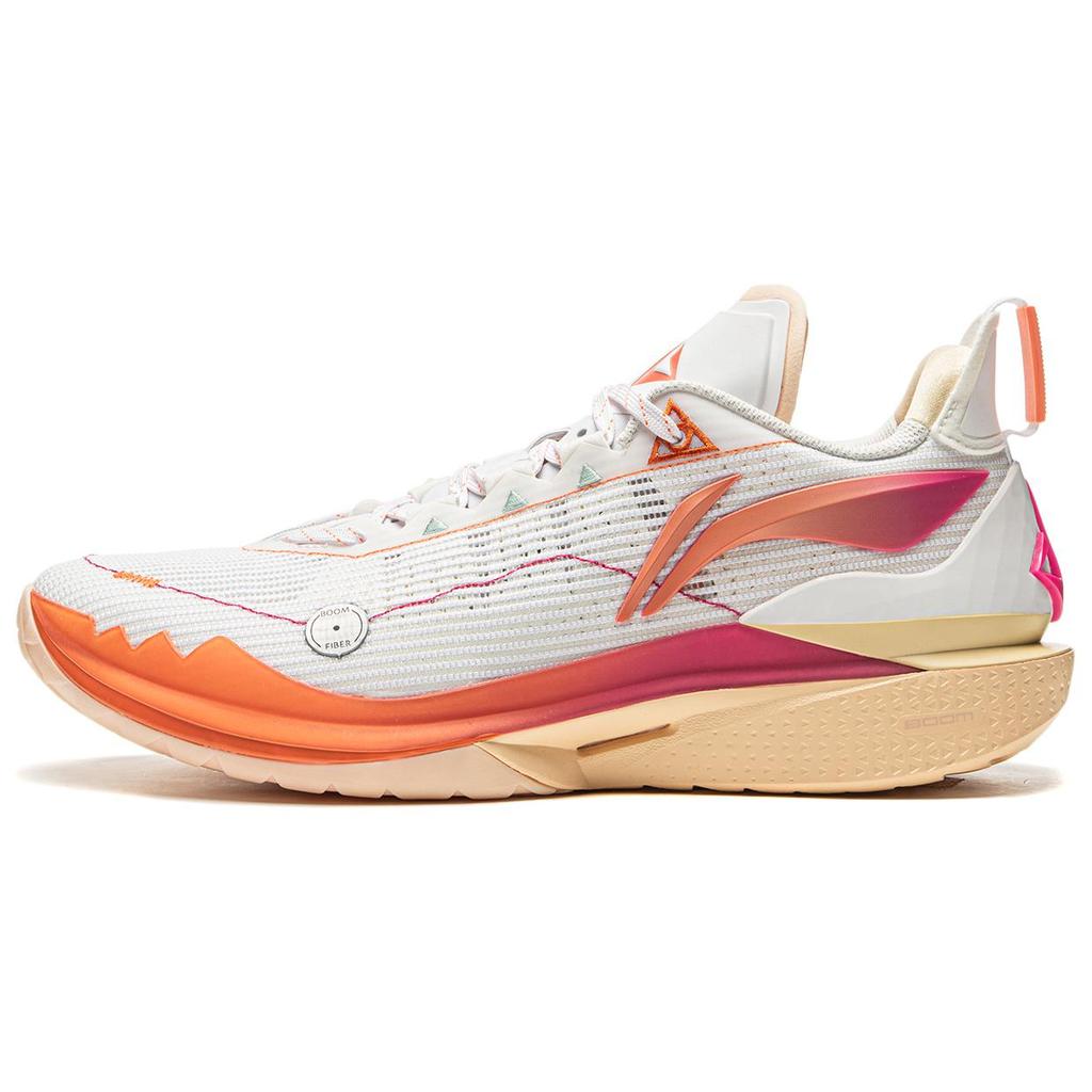 Li Ning JB2 Баскетбольные кроссовки Мужские Низкие Бело-оранжевые ABAT081-36