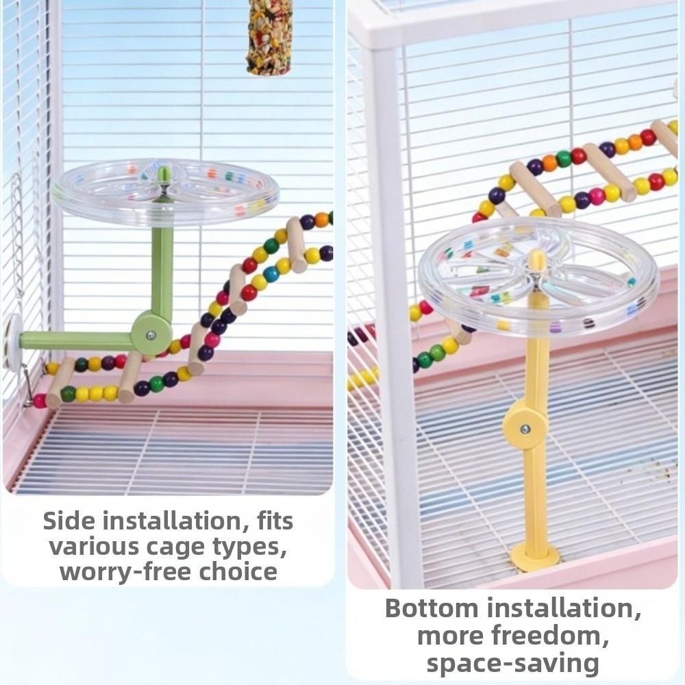 360 Degree Rotation Parrot Rotating Windmill Perch Toy Parrot Standing Platform Parrot Enrichment