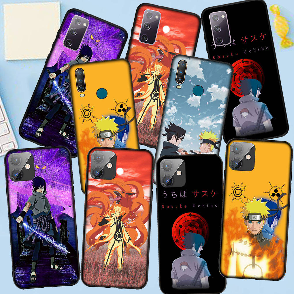 Чехол для телефона Samsung Galaxy S23 S24 iPhone 16 15 14 Xiaomi Redmi Note 13 12 11 Plus 10 9 Pro Max X XR OPPO Huawei Poster Naruto Uchiha Sasuke Cover