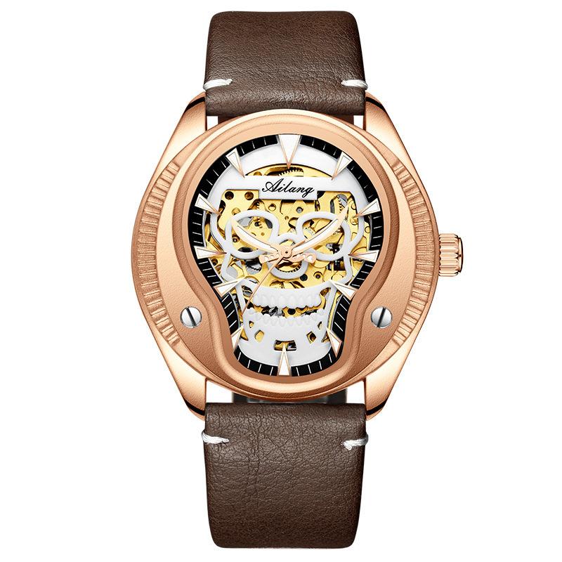 AILANG Skeleton Watch Мужские полностью автоматические механические мужские часы Индивидуальные модные часы