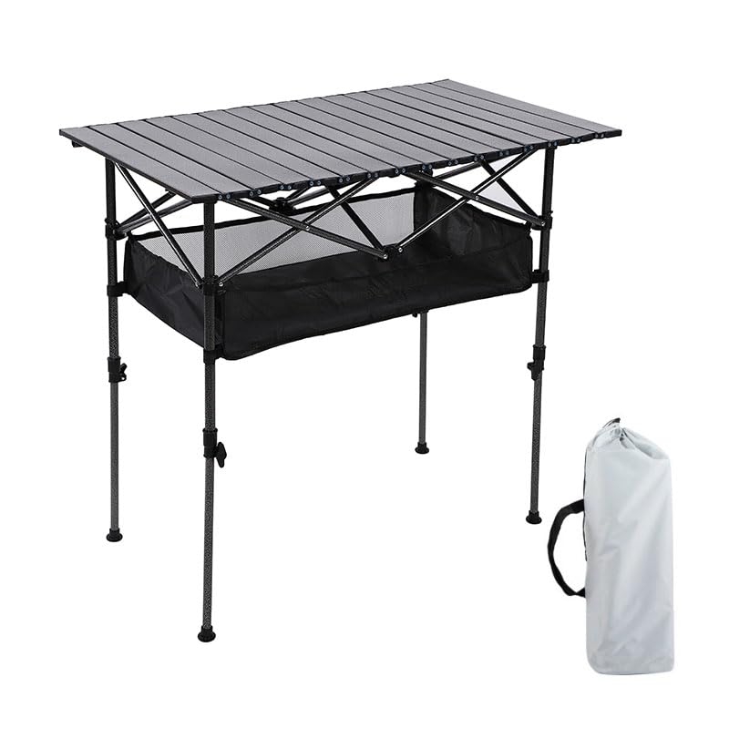 Outdoor Picnic Outdoor Roll Camping Load Capacity Easy To Storage Bag Fishing Table, Table, Foldable, Extendable, Table, Table, Lightweight, 50kg,