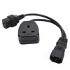 IEC320 C14 Male To C19  Female Power Cable 1ft C14 To C19  Y Splitter Power Plug Cord for Laptop