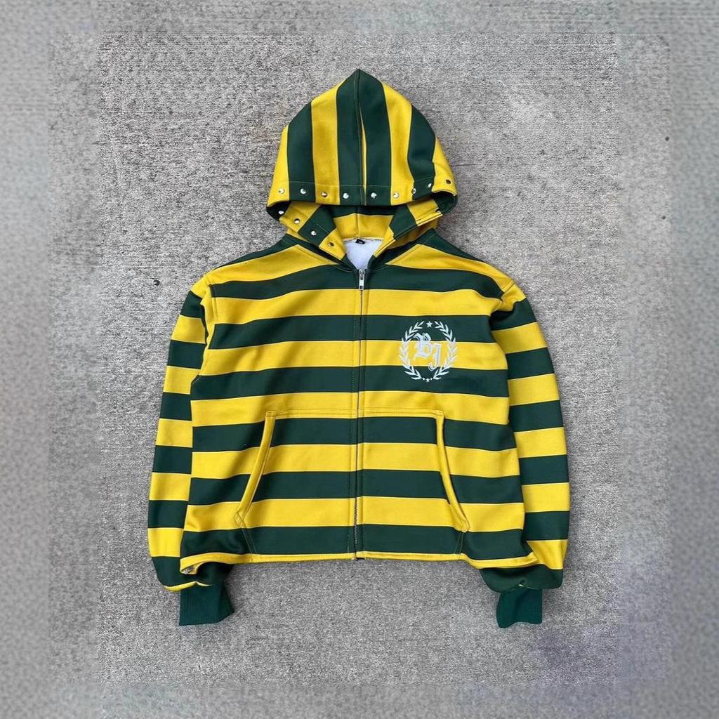 Unisex Long Sleeve Zipper Hoodie - Cross-Border Trade Printing Design