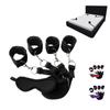Sex Toys For Couples BDSM Bondage Set Under Bed Restraint Strap Handcuffs & Ankle Cuffs & Eye Mask Adults Games Erotic