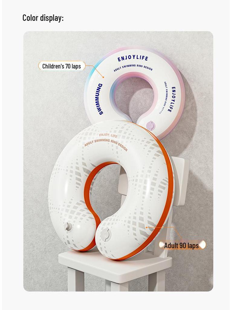 Прочный детский надувной плавательный круг толкающего типа