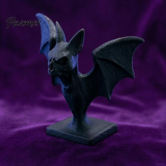 Настольное украшение для вечеринки 3D-печатная фигурка летучей мыши, готическая черная скульптура, жуткая темная эстетика, домашний декор, для Хэллоуина, полки, стола