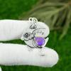 Gift For Women Pendant 925 Silver Natural Copper Purple Turquoise Gemstone