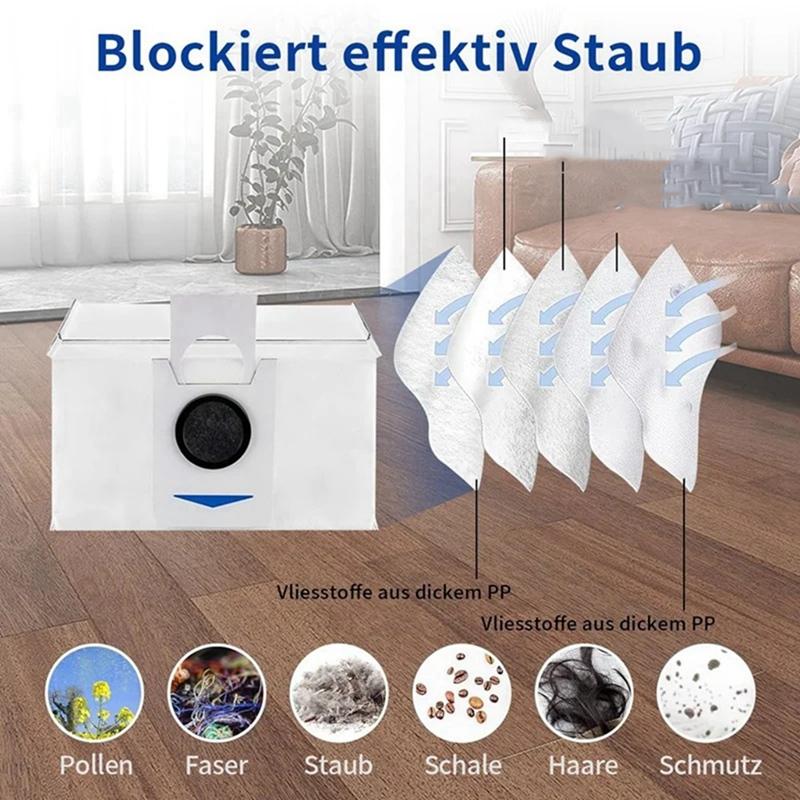 Для Ecovacs T30 Pro / T30 Pro Omni / Yeedi M12 Pro+ Основной ролик Боковая щетка Фильтр HEPA Насадки для швабры Пылесборники Запасные части