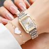Xiaomi 2PCS Fashion Rectangle Women Quartz Watch Heart Bracelet Set Ladies Roma Dial Wristwatch Reloj Mujer Girls Gift (Without Box)
