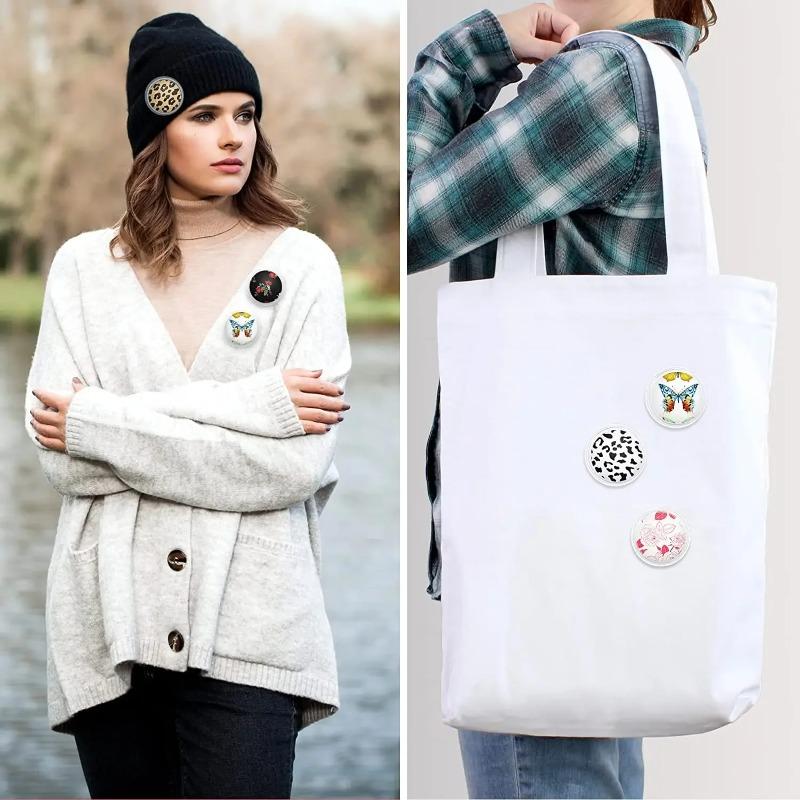 10/30/50 ШТ. Набор для изготовления круглых значков Сделай сам Материалы для значков-пинов для индивидуальных брошей Именных бирок Косплей Мероприятие Вечеринка Материалы для рукоделия