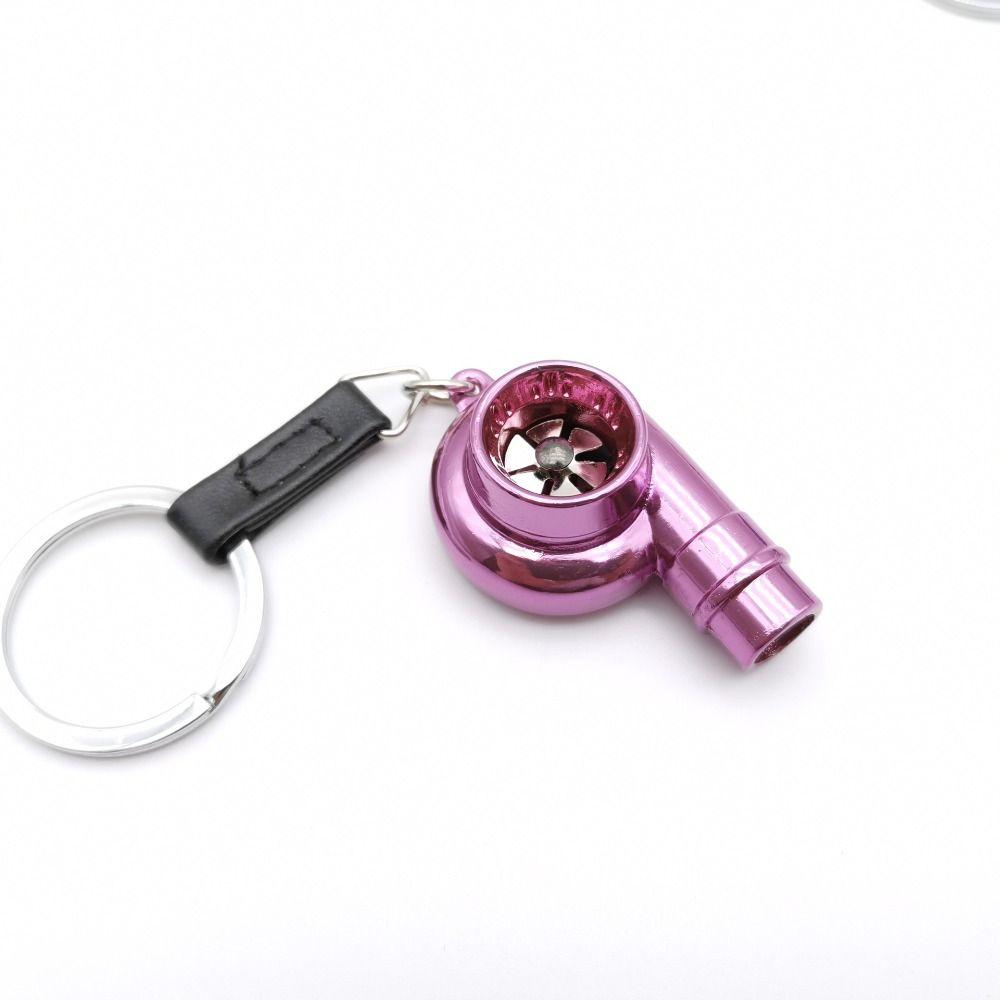 Zinc Zinc Alloy Turbo Key Chain with Sound INS Key Buckle Creative Car Whistle Sound Keyring  Men