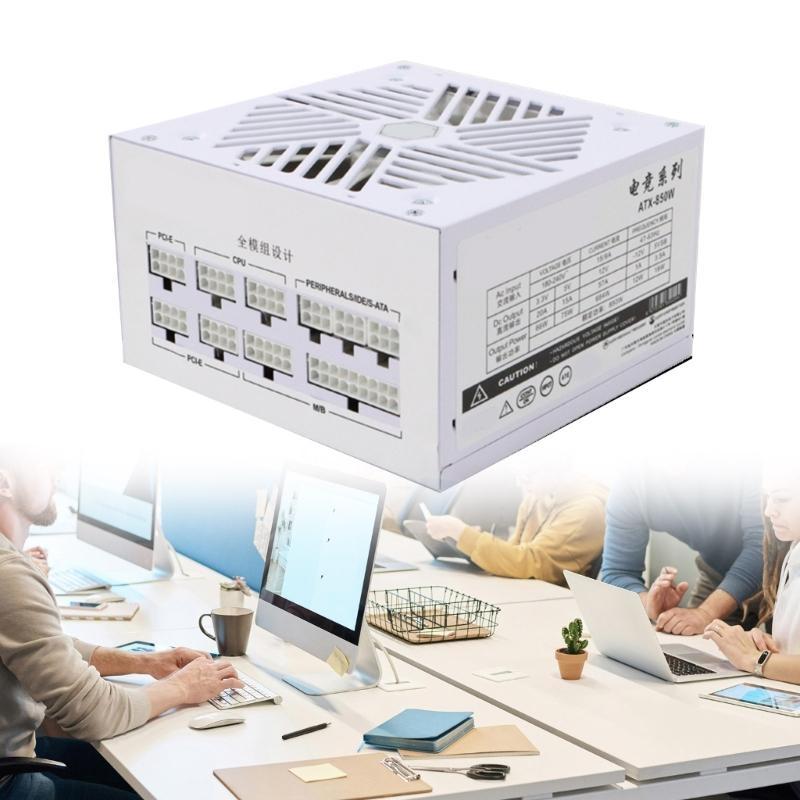180-240V Fully Modulars 850W Computer Power Supply Unit with Silents 120mm White Fan for Efficient Cooling