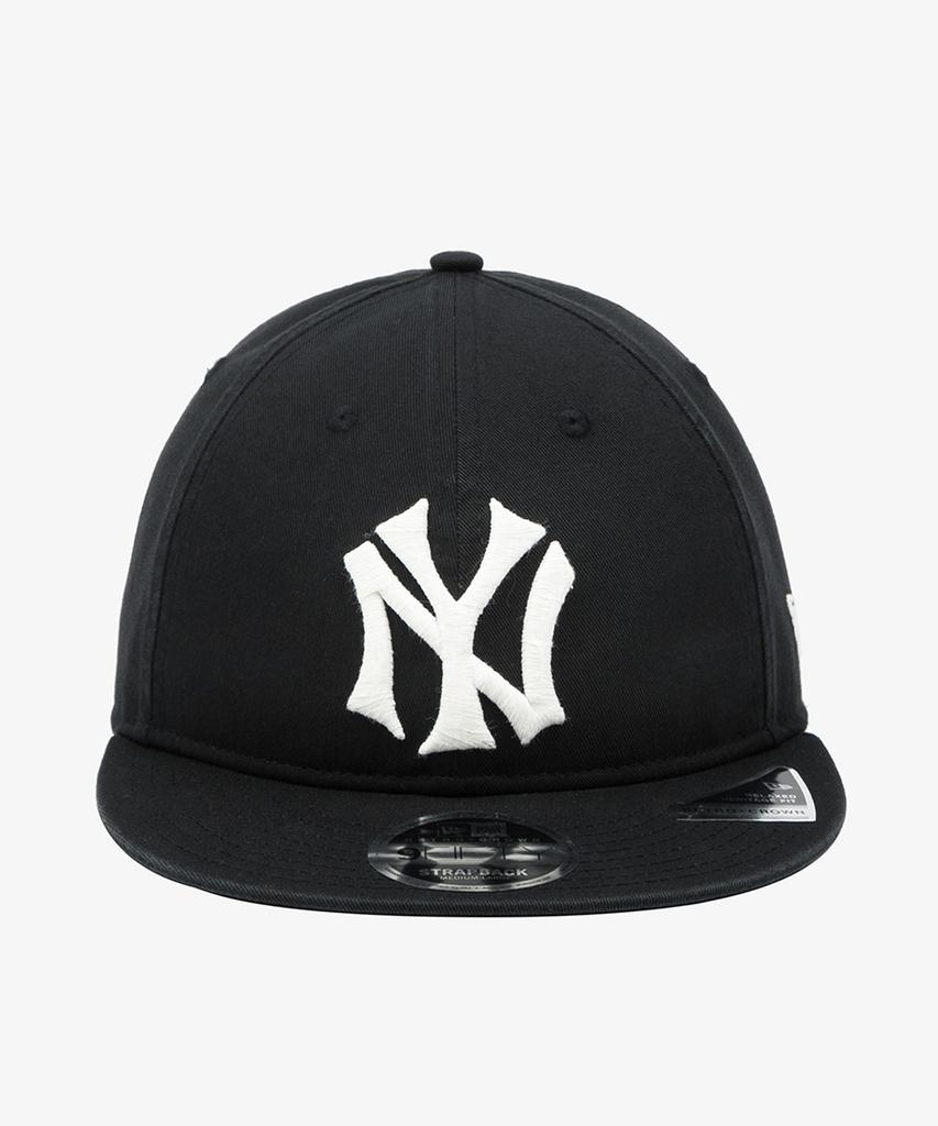 New Era МЛБ Куперстаун Нью-Йорк Янкис Большой Логотип Ретро Корона Ремень Strapback Черный