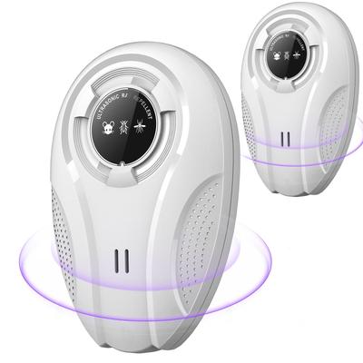 Комплект из 2 ультразвуковых отпугивателей грызунов и вредителей, мощный, с переменной компактной эффективной площадью 230 татами, безопасный для детей и подходящий для и более