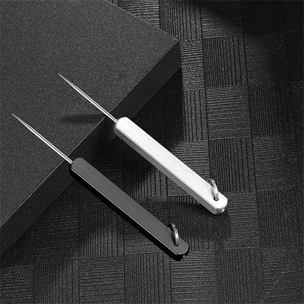 Telescopic Titanium Toothpicks Push-pull Fruit Toothpick Convenient Metal Toothpick Camping Tool
