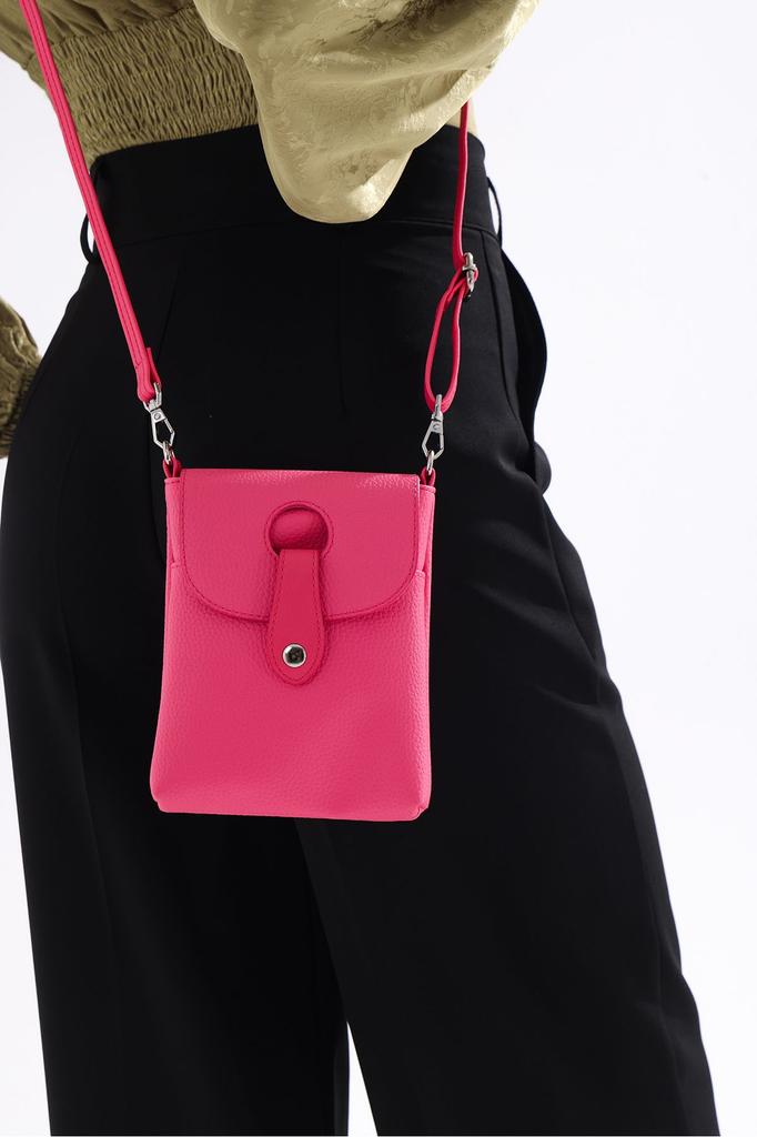 Women's Stylish and Useful Shoulder Bag Orange Rolax Faux Leather Crossbody Phone Bag