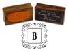 Printtoo Monogram Letter Square Swirl Border B Odd Mounted Rubber Stamp Office