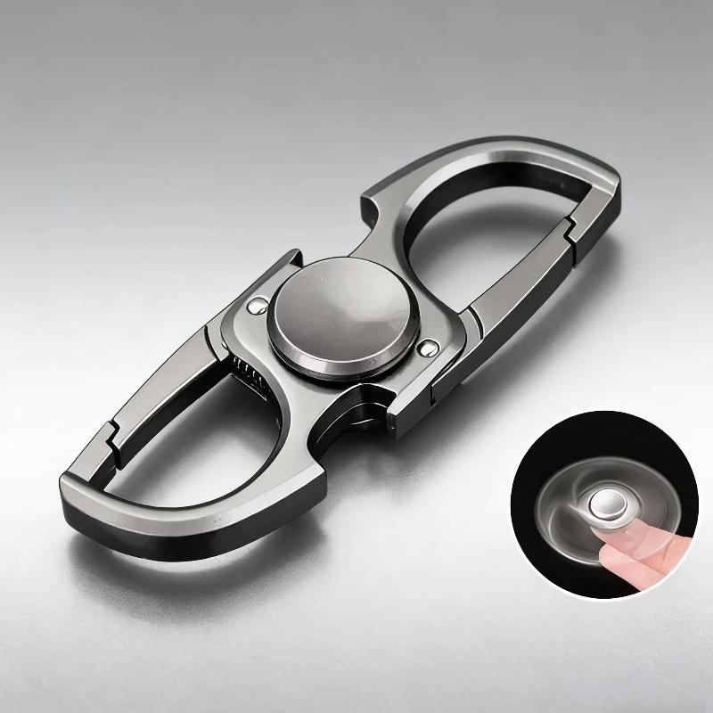 Металлический спиннер для пальцев Fidget Toy Многоцелевая брелок-открывалка для бутылок Настольная игрушка против тревоги и для снятия стресса Подарок