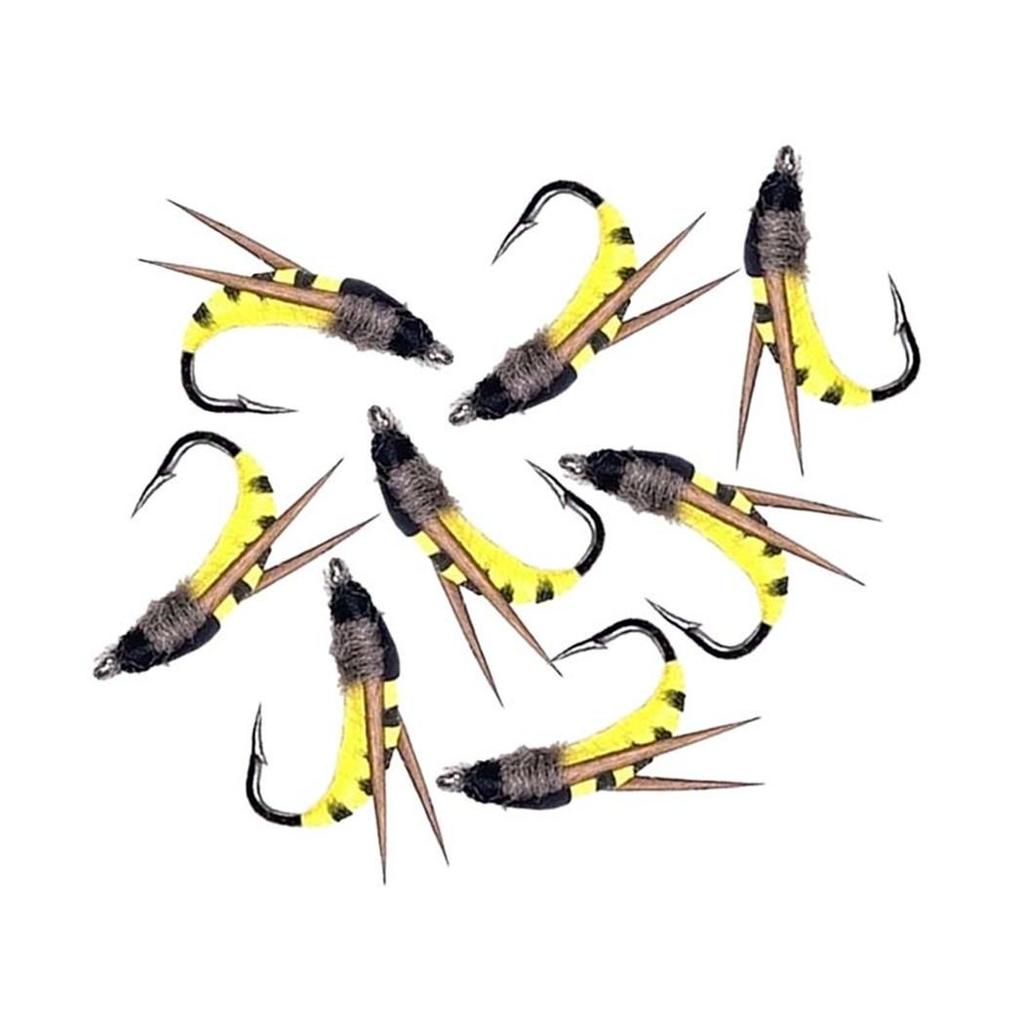 10/15/20/25 шт., реалистичная желтая мотыльковая мушка для форелевых мух, рыболовная приманка, искусственная приманка для насекомых, приманка для рыбалки