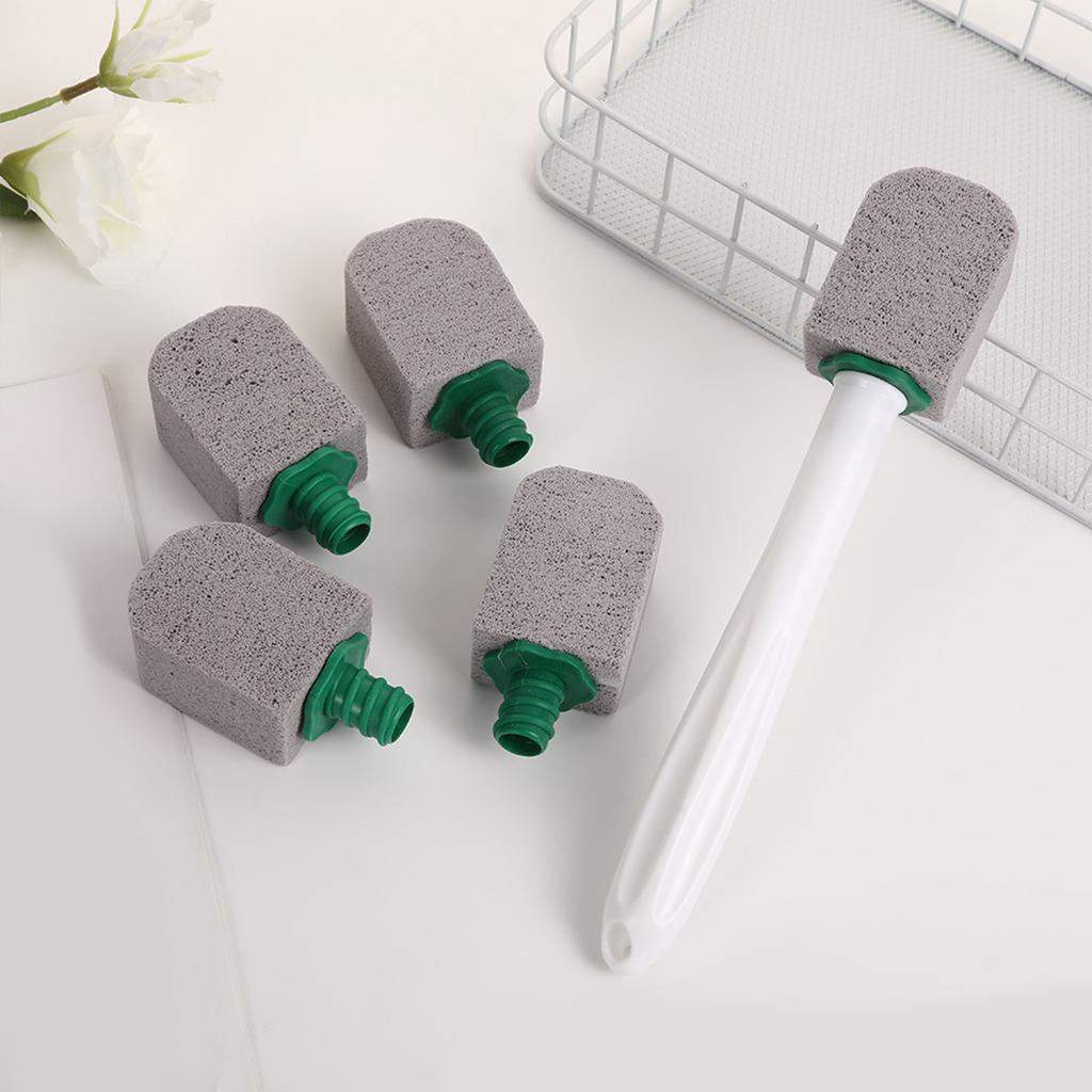 Pumice Toilet Brush With Extended Handle And Non Slip Grip For Effortless Stain Removal And Hygienic Bathroom Cleaning