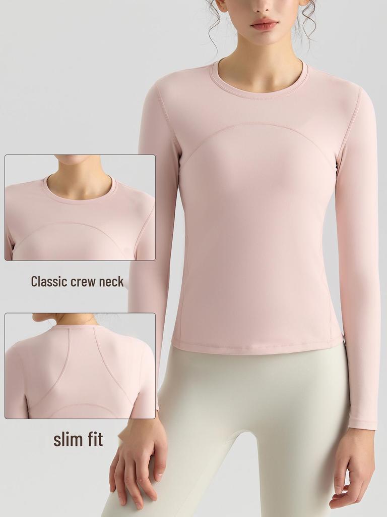 Autumn Long Sleeve Women's Slimming Yoga Top - Quick Dry for Pilates and Running