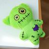 Interactive Pet Dog Sound Toy: Green Monster & Purple Bat Plush Duo