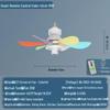 Silent Stepless Dimming Ceiling Fan Light with Remote Control, Strong Wind, E27 Base Bulb.