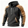 Men's Heavy Pullover Hoodie Casual Long Sleeve Drawstring Zip Winter Hooded Sweatshirts With Pockets