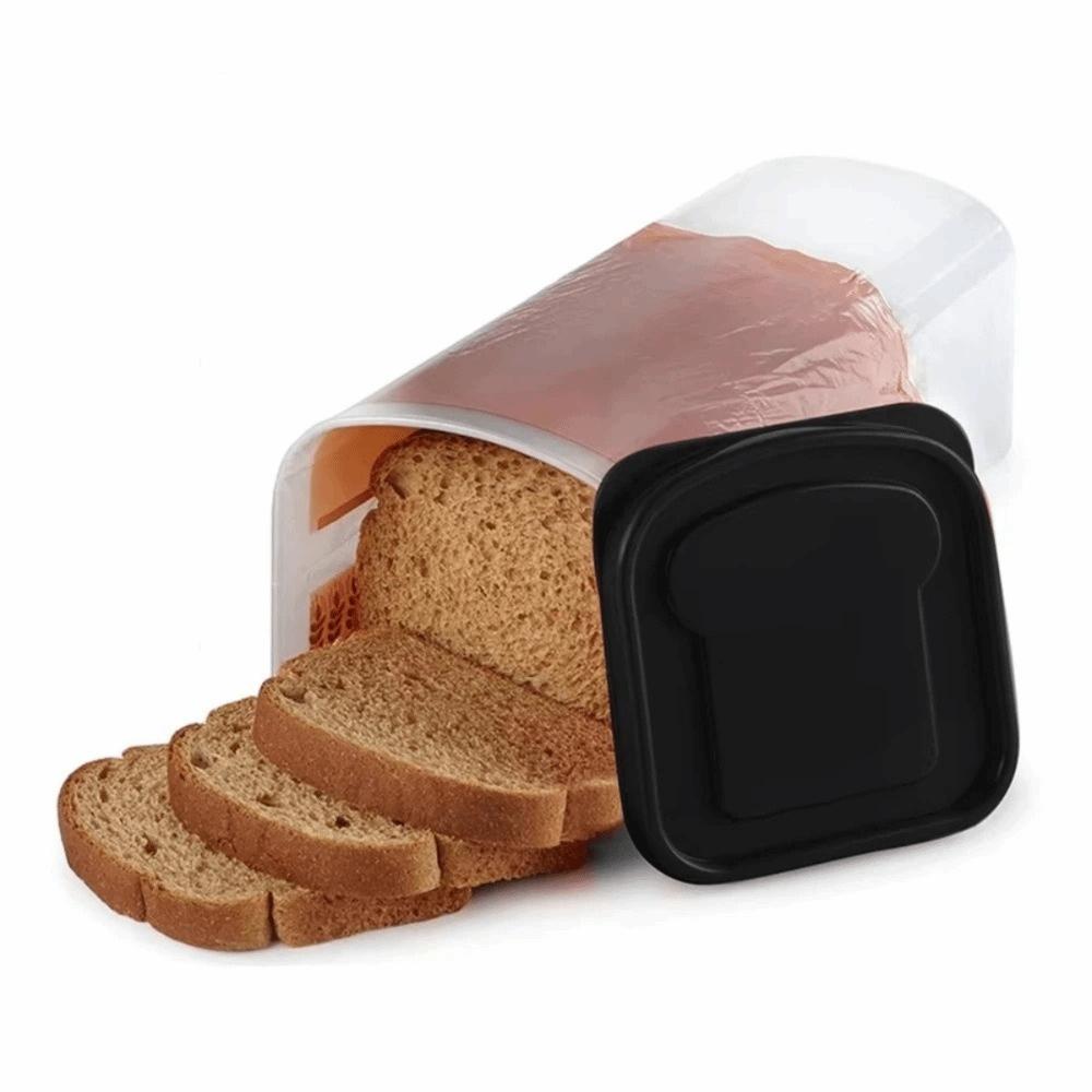 Leakproof Transparent Bread Dispenser Plastic Toast Storage Box Fresh Bread Storage