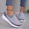 Fashion Shoes Woman 2024 Trend Sneakers Breathable Knit Slip-on Thick Bottom Comfor Light Sport Shoe Zapatillas Deportivas Para Mujeres